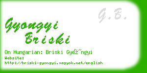 gyongyi briski business card